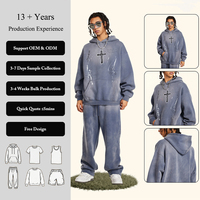 Herbstliche Partnerlook-Outfits: Trendige High-Street Casual Kapuzenpullover mit handbemalten Punkten für Herren