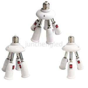 <strong>E27</strong> Light Bulb Socket <strong>Adapter</strong> Splitter 1 <strong>to</strong> 3 Heads Lamp Holder Adjustable Angles Medium Screw <strong>Base</strong> Converter - Product Image 4