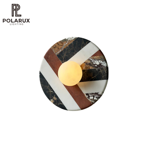 Lampada da Parete in Marmo Alabastro Naturale, Design Nordico Moderno per <span class=keywords><strong>Soggiorno</strong></span> e Hotel, LED di Alta Qualità, Nuovo Design Stabile - Product Image 1