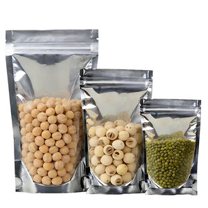 Sachet Doypack Personnalisé avec Logo, Transparent d'un Côté, en Feuille d'Aluminium, Anti-Humidité, en Plastique PE, pour Stockage Alimentaire (Noix, Bonbons, Café) - Product Image 1