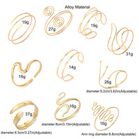 Bracelet manchette géométrique ChuYao en alliage plaqué or, réglable, unisexe, style punk, bijoux tendance certifiés, vente en gros pour fêtes