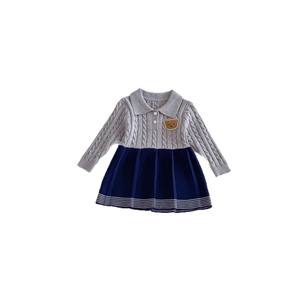 Robes pour bébés filles, nouvelle collection Printemps 2026, <span class=keywords><strong>pull</strong></span> tricoté style princesse, imprimé ours tendance, appliqué en coton, style universitaire - Product Image 5