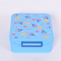 Boîte à bento carrée en plastique pour enfants et étudiants, 4 compartiments, étanche, deux zones de température, capacité de 800 à 1000 ml, couvercles isolés sous vide