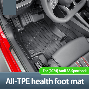 Tapetes Ecológicos Completos de TPE para Auto con Tapete para Maletero, Protector de Respaldo de Asiento, Forros Impermeables Personalizados para <span class=keywords><strong>Audi</strong></span> <span class=keywords><strong>A3</strong></span> <span class=keywords><strong>Sportback</strong></span> 2024 - Product Image 3