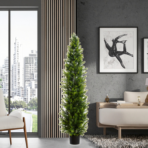 <span class=keywords><strong>Piante</strong></span> Artificiali di Cipresso e Cedro in Vaso, PVC Morbido per Interni ed Esterni, Decorazione per Hotel e Casa - Product Image 6