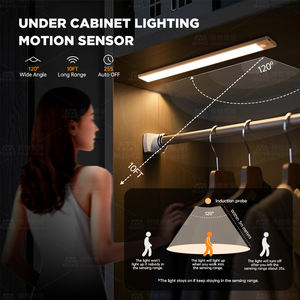 Luz de Armário com <span class=keywords><strong>Sensor</strong></span> de Movimento Recarregável Ultra Fina Sem Fio Magnética LED para Abaixo do Armário - Product Image 3