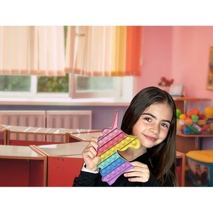 Pop IT Unicorn Giocattoli antistress in silicone, set da 6 pezzi riutilizzabili per bambini e adulti, uso domestico, gioco rilassante - Product Image 5