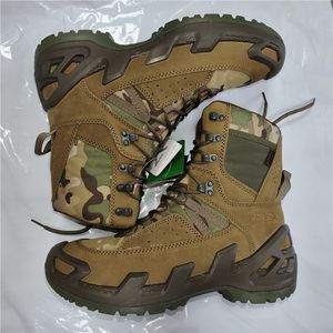 Botas de Media Caña TSB07 Color Café Oscuro con Mangas de Camuflaje CP y Gamuza Personalizadas - Product Image 3