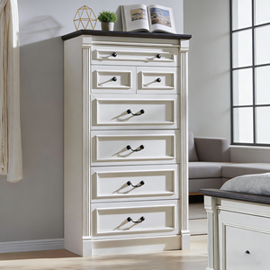 <span class=keywords><strong>Commode</strong></span> de style campagnard à 7 tiroirs, coiffeuse et <span class=keywords><strong>commode</strong></span> à cinq tiroirs avec colonnes romaines - Product Image 3