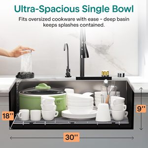 Trung Quốc Nhà máy hiện đại bồn rửa nhà bếp thông minh màu đen Nano bát đơn bồn rửa nhà bếp đa chức năng Thác chìm với Pull-out vòi nước - Product Image 4