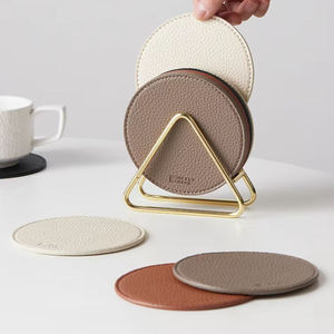 Posavasos <span class=keywords><strong>de</strong></span> <span class=keywords><strong>Cuero</strong></span> PU Resistente al Calor, Estilo Nórdico, para Decoración <span class=keywords><strong>de</strong></span> <span class=keywords><strong>Mesa</strong></span> del Hogar - Product Image 4
