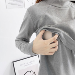 T-shirt sostenibile multi-funzionale maternità semi-collo alto a maniche lunghe <span class=keywords><strong>per</strong></span> l'<span class=keywords><strong>allattamento</strong></span> al seno - Product Image 4