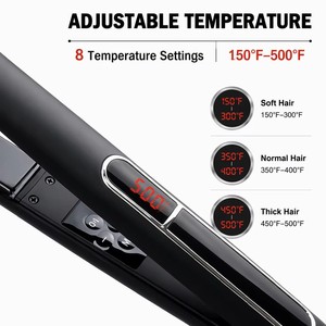 500 ° เครื่องหนีบผมไทเทเนียมแบบแบน 2 in 1 ยี่ห้อ <span class=keywords><strong>F</strong></span> Brazilian สำหรับมืออาชีพ ใช้ได้ทั้งยืดและม้วนผม ระดับซาลอน พร้อมบริการติดแบรนด์ตามสั่ง - Product Image 4