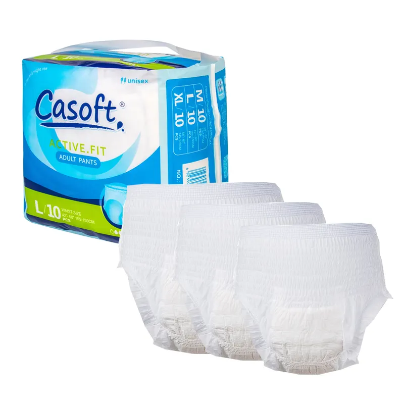 Free Sample Wholesale Cheap Super Thick Elderly Nappies Ladies Incontinence Adult Diaper Pants Pull Up Disposable Urine Pants