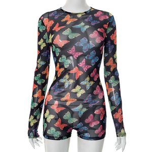 532 Nuevo Mono de Mujer con Estampado, Cuello Redondo, Manga Larga y Espalda Descubierta - Product Image 6