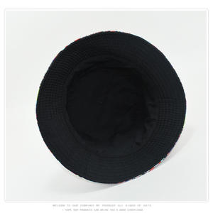 หมวกทรงบัคเก็ตย้อนยุคสำหรับผู้หญิง80S 90S หมวกพิมพ์ลายตัวอักษรหมวกสำหรับฤดูใบไม้ผลิฤดูร้อนหมวกสองด้านสำหรับผู้ชาย - Product Image 5