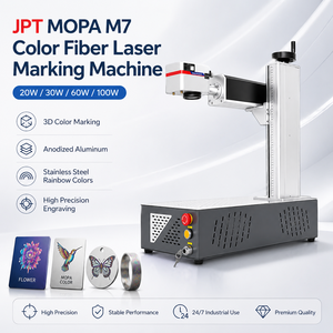 เครื่องแกะสลักไฟเบอร์เลเซอร์ MOPA 20W 30W 60W 100W สำหรับสแตนเลส สลักสี ทำเครื่องประดับ แหวน แผ่นโลหะ - Product Image 1