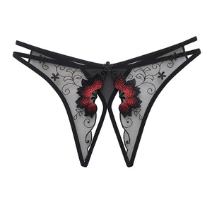 Ding Zhi Mei Lingerie sexy pour femmes, string en satin transparent avec perles massantes, pour usage intime - Product Image 5