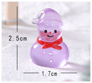 3d Mini figurina piccola resina luminosa luminosa pupazzo di neve e albero di natale decorazione regalo di Natale piccole figure per il <span class=keywords><strong>globo</strong></span> di neve - Product Image 5