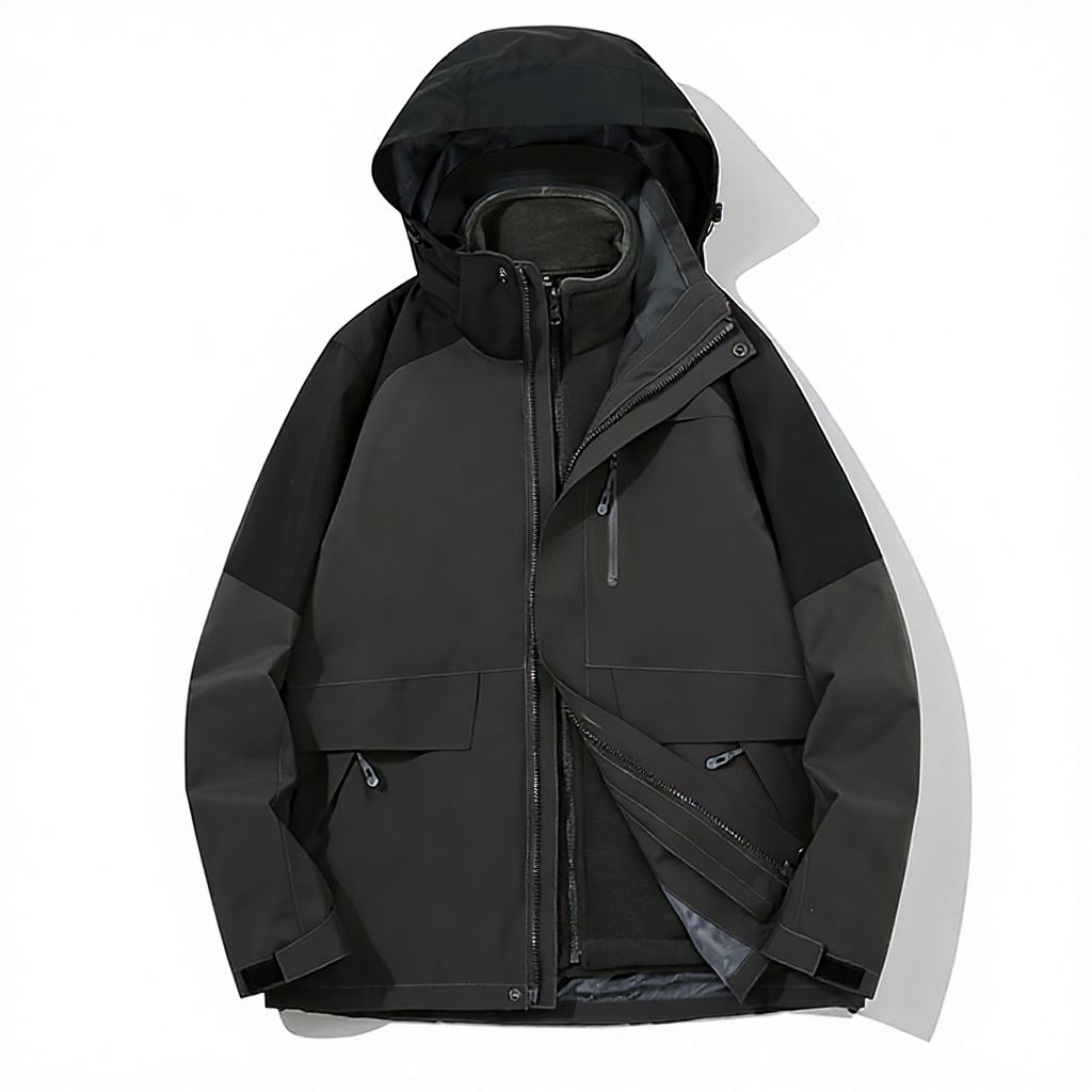 Bloc de couleurs gris anthracite et noir pour hommes