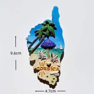 Aimant de réfrigérateur personnalisé Corse Île Plage Paysage marin Carte Souvenir de <span class=keywords><strong>voyage</strong></span> Aimant de réfrigérateur Aimant de réfrigérateur magnétique décoratif - Product Image 1