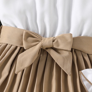 Factory Wholesale Children's Elegant Party Dress Fashion <b>Patchwork</b> Pleated <b>Skirt</b> Shirt for Girls 3-8 Years Old for Autumn - Product Image 5