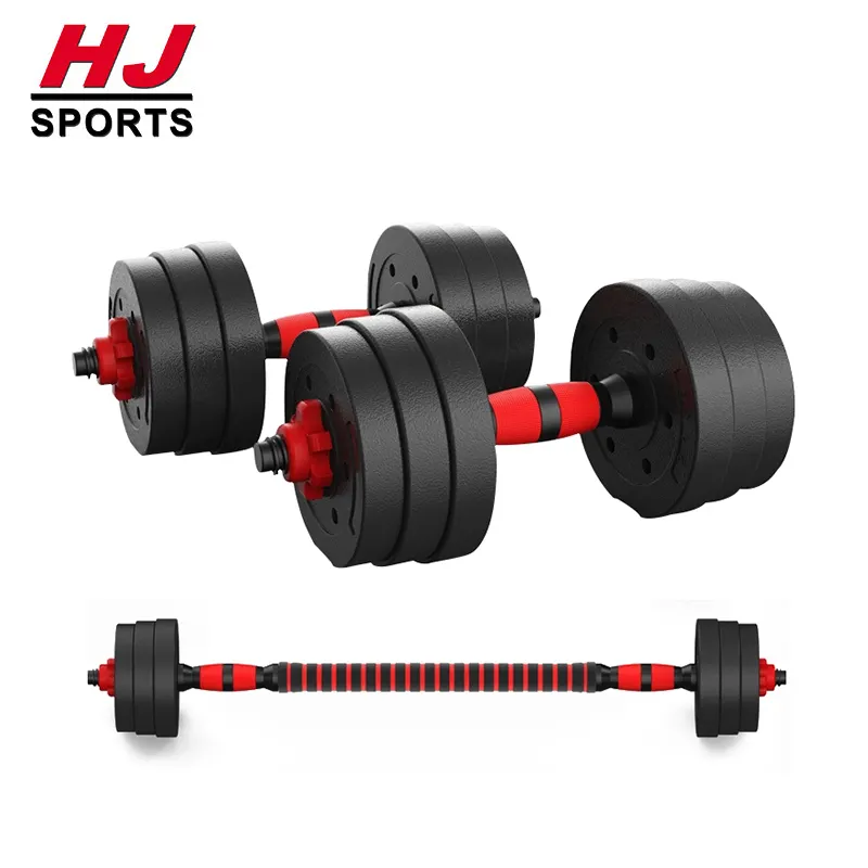 Goedkope Yiwu Producten Zand Gevuld Plastic Halter Barbell Sets 40Kg Verstelbare Cement Halter Gewichten