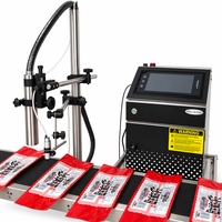 Imprimante à jet d'encre continu (CIJ) industrielle, machine de marquage automatique de code de lot et de date pour l'emballage des aliments et des boissons
