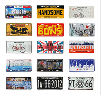 Vente en gros personnalisé en relief Vintage rétro antique tenture murale plaque d'étain affiche en métal pour la maison bar décor promotion publicité