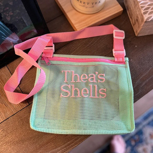 Maßgefertigte Umweltfreundliche Atmungsaktive Leichte Nylon-Netz Moderne Strandtasche Bunte Sandspielzeug-<span class=keywords><strong>Organizer</strong></span>-Tasche für Kinder Verstellbar - Product Image 3