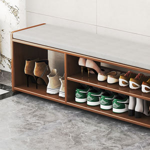 Panca Portascarpe in Legno Massello con Cuscino Morbido - Scaffale Multistrato Semplice per <span class=keywords><strong>Ingresso</strong></span> di Casa, Dormitorio - Product Image 6