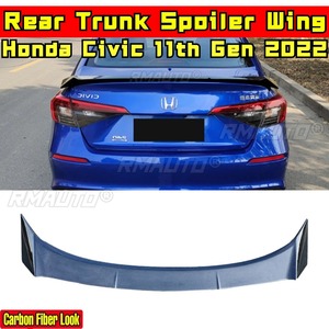 สปอยเลอร์หลังทรงฟอลคอนลายคาร์บอนไฟเบอร์สำหรับ Honda Civic รุ่นที่ 11 ปี 2022 อุปกรณ์ตกแต่งรถยนต์ - Product Image 1