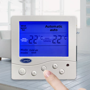 Пластиковый ЖК-термостат, регулятор температуры для центрального кондиционирования воздуха, квадратная панель для торговых центров, школ, больниц, китайский - Product Image 1