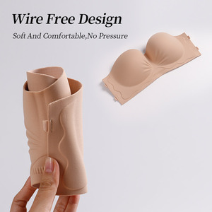 XB168 <span class=keywords><strong>Reggiseno</strong></span> a Fascia Senza Spalline Taglia E, Design Monoblocco, Tessuto Antiscivolo, Senza Ferretto, con Nastro Adesivo Trasparente - Product Image 4