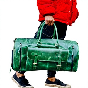 Sac de voyage vintage de luxe écologique, grand format, en cuir véritable, poches personnalisées, multifonctionnel, imperméable, léger, de haute qualité - Product Image 1