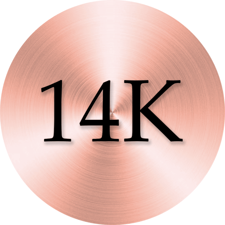 Or rose massif 14 carats