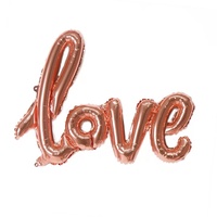 Ballons en aluminium Alphabet LOVE pour mariage, baby shower, fête des mères, Saint-Valentin, Noël et Nouvel An - Décorations de fête - Lumineux