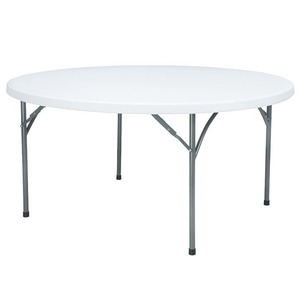 APT015 Hot sale 5ft 6ft 8ft banquet folding round plastic table for events wedding plastic round dining table