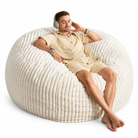 Canapé-lit pouf surdimensionné en mousse déchiquetée, emballé compressé, pour salon et mobilier de cinéma maison