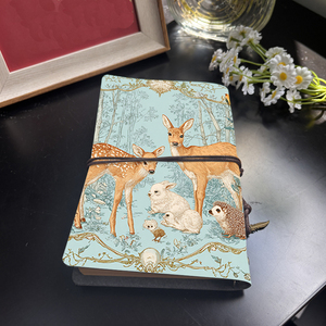 Carnet compact A6 fait à la main utile pour les étudiants en droit de l'université idéal pour la préparation de plaidoirie et les slips avec cerf lapin h - Product Image 3