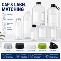 Botella de PET con Hombro Inclinado para Té con Leche, 60ml-1000ml, Botella para Bebidas CN