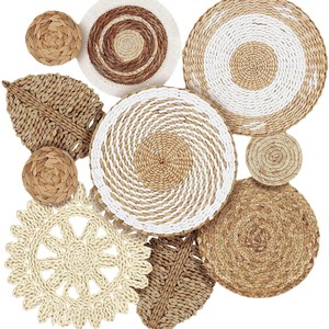 Décoration Murale en Rotin pour la Maison, Design Minimaliste et Moderne, Couleur Unie, Ornements Muraux Hexagonaux à Motifs Perforés pour le Salon - Product Image 6