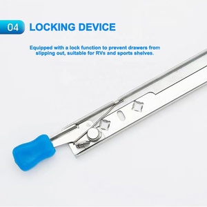 Nhiệm Vụ Nặng Nề 20-40 Inch Khóa Ngăn Kéo Trượt Với Bóng Mang Người Chạy Đầy Đủ Mở Rộng Đường Ray Cho Nhà Bếp Và Ăn Uống Bên Gắn Kết - Product Image 2