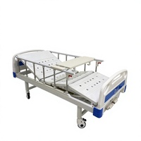 Lit médicalisé manuel réglable pour soins à domicile avec double manivelle et dossier personnalisable, cadre en fer, Classe I pour cliniques