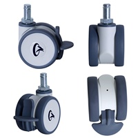 Meubles de bureau silencieux en TPE, armoires de rangement sans marquage, roulettes de 50 mm, 65 mm, 75 mm pour tables de conférence et chaises