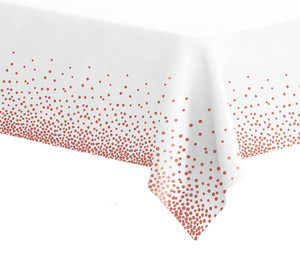 <strong>Plastic</strong> Tablecloths for Rectangle Party <strong>Tables</strong> Disposable with Gold Disc Rectangular <strong>Table</strong> <strong>Cover</strong> - Product Image 2