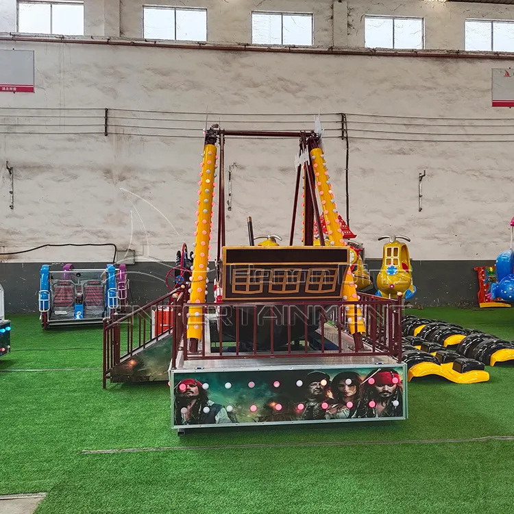 बच्चों खेल पार्क उपकरण आउटडोर मनोरंजन बिक्री के लिए मनोरंजन मशीन मिनी समुद्री डाकू जहाज की सवारी