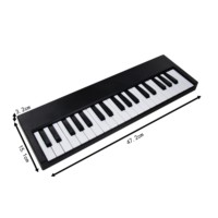 Teclado Electrónico MIDI BD-379 de 37 Teclas, Directo de Fábrica, Elegante, Portátil, Mini, de Plástico Negro, para Creación Musical, para Principiantes