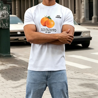 T-shirt en coton épais style streetwear pour homme, personnalisable par sublimation, imprimé graphique, style rétro, t-shirt vierge en gros