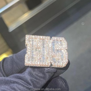 Bagues de championnat personnalisées, bijoux fantaisie, argent sterling S925, sertie de moissanite, pierre baguette, bague en argent pour homme, style - Product Image 5